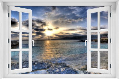Fototapeta Naklejka Na Ścianę Okno 3D - Panoramica pueblo costero - Formentera