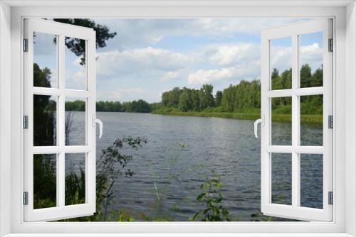 Fototapeta Naklejka Na Ścianę Okno 3D - Trebon pond system - magical landscape of ponds, floodplain forests in south czechia