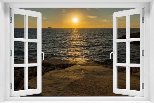 Fototapeta Naklejka Na Ścianę Okno 3D - Sunset over the Mediterranean Sea