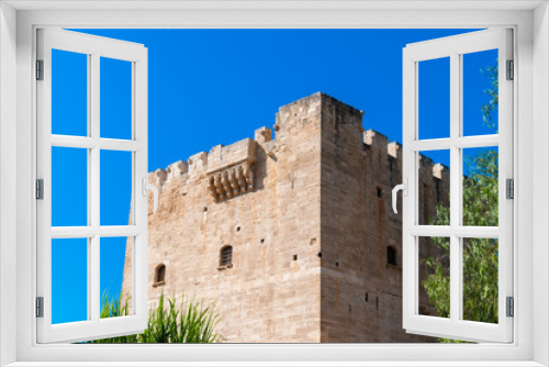 Fototapeta Naklejka Na Ścianę Okno 3D - The medieval castle of Kolossi, it is situated in the south of Cyprus, Limassol.