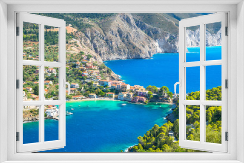 Fototapeta Naklejka Na Ścianę Okno 3D - Beautiful view of Assos Village - Kefalonia, Ionian Islands - Greece