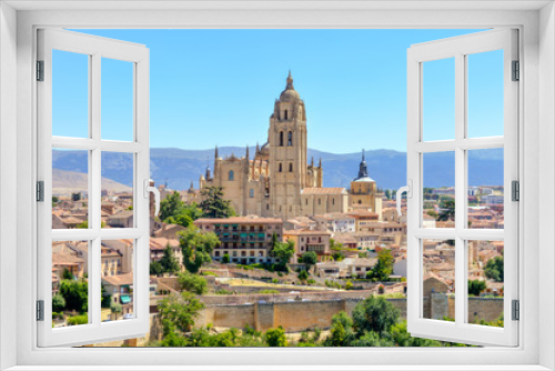 Fototapeta Naklejka Na Ścianę Okno 3D - Segovia, Spain townscape