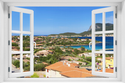 Fototapeta Naklejka Na Ścianę Okno 3D - Golfo Aranci Panorama
