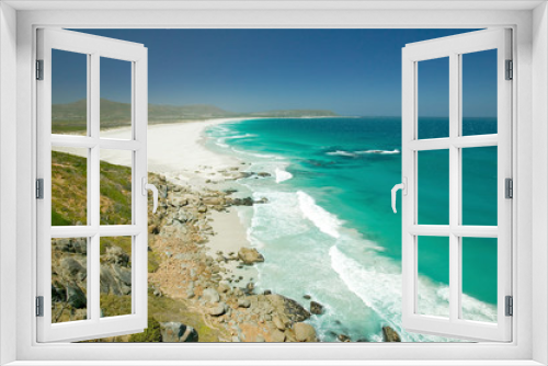 Fototapeta Naklejka Na Ścianę Okno 3D - North of Hout Bay, Southern Cape Peninsula, outside of Cape Town, South Africa, a view of Atlantic Ocean and white sand beaches