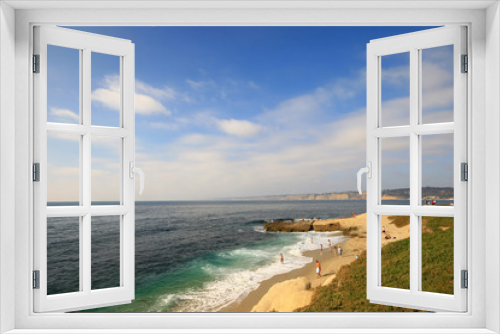 Fototapeta Naklejka Na Ścianę Okno 3D - Afternoon sunny view of the beautiful coast landscape