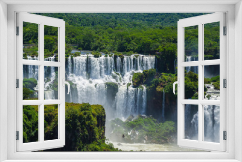 Fototapeta Naklejka Na Ścianę Okno 3D - iguazu, waterfall, river, brazil