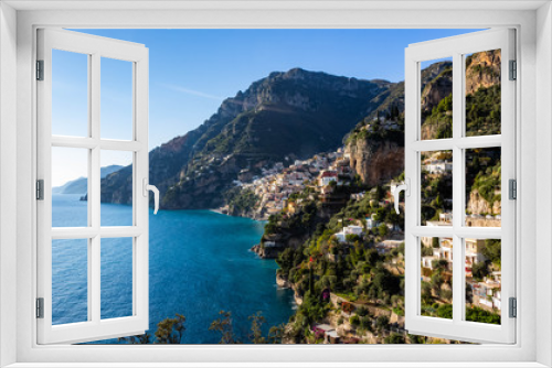 Fototapeta Naklejka Na Ścianę Okno 3D - Positano village on Amalfi coast, Italy