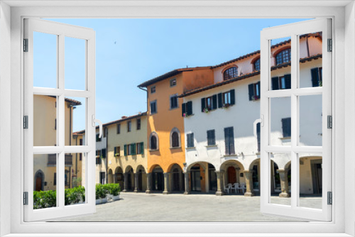 Fototapeta Naklejka Na Ścianę Okno 3D - Main square of Reggello, Florence