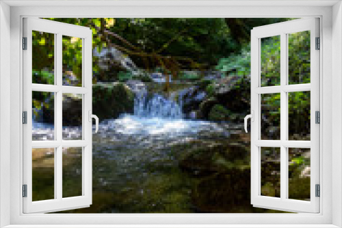 Fototapeta Naklejka Na Ścianę Okno 3D - waterfall brook in matese park morcone sassinoro