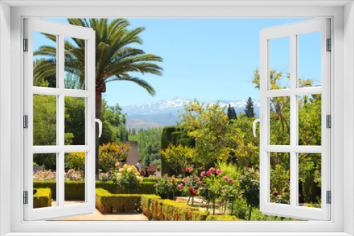 Fototapeta Naklejka Na Ścianę Okno 3D - Alhambra Palace Garten