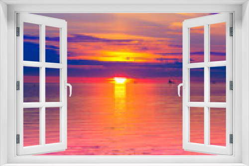 Fototapeta Naklejka Na Ścianę Okno 3D - Sunset Twilight Paradise