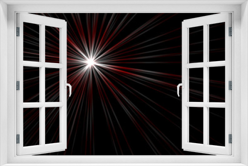 Fototapeta Naklejka Na Ścianę Okno 3D - Modern lens flare red background streak rays (super high resolution)	