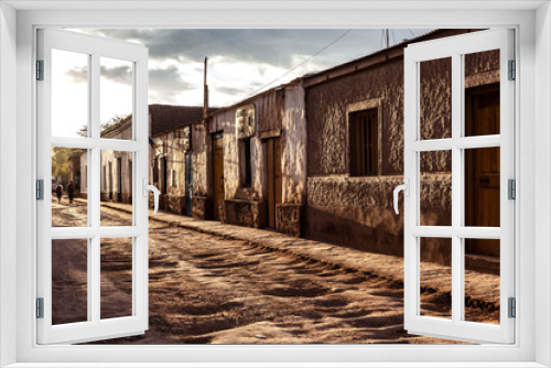 Fototapeta Naklejka Na Ścianę Okno 3D - colonial and tourist town in san pedro de atacama chile