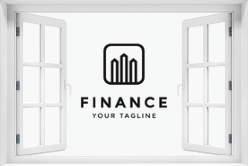 Fototapeta Naklejka Na Ścianę Okno 3D - finance logo template for all business	