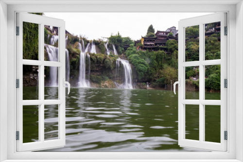 Fototapeta Naklejka Na Ścianę Okno 3D - Furong waterfall, Xiangxi, China