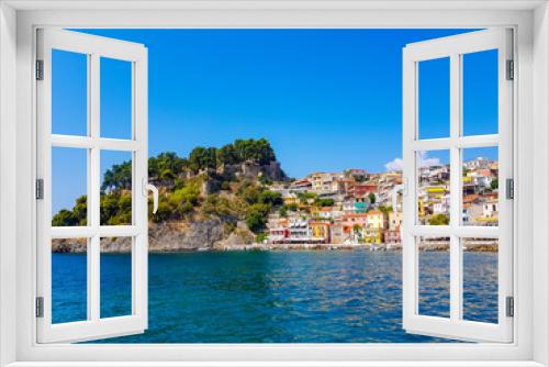 Fototapeta Naklejka Na Ścianę Okno 3D - parga city greek summer tourist resort houses colors