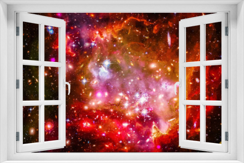 Fototapeta Naklejka Na Ścianę Okno 3D - Colorful starry outer space background. The elements of this image furnished by NASA.