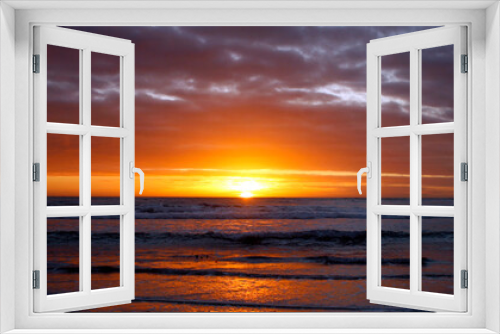 Fototapeta Naklejka Na Ścianę Okno 3D - Beach sunset taken in Cape Town South Africa