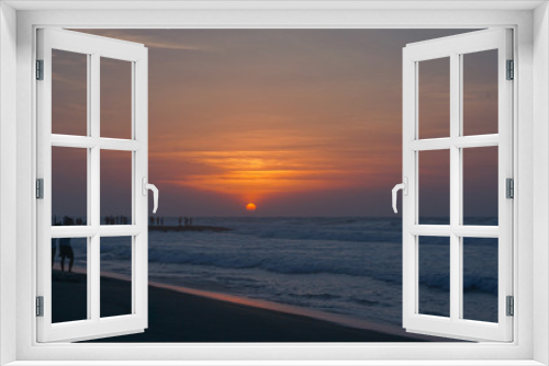 Fototapeta Naklejka Na Ścianę Okno 3D - sunset at the beach