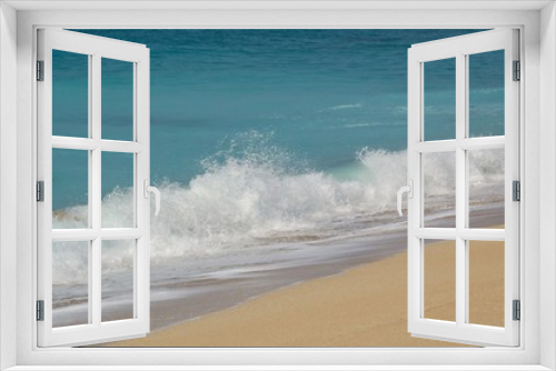 Fototapeta Naklejka Na Ścianę Okno 3D - Scenic View Of Sea Against Clear Sky.