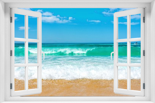 Fototapeta Naklejka Na Ścianę Okno 3D - Waves, sea, océan, sand on the beach