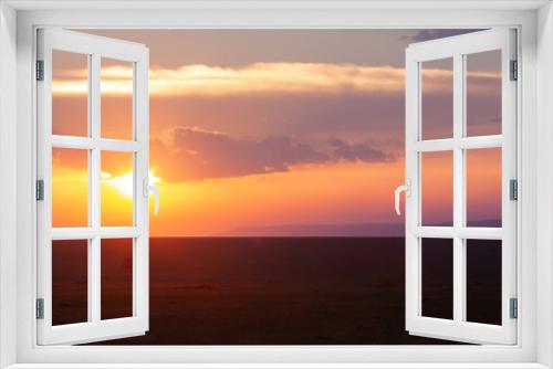 Fototapeta Naklejka Na Ścianę Okno 3D - African sunrise
