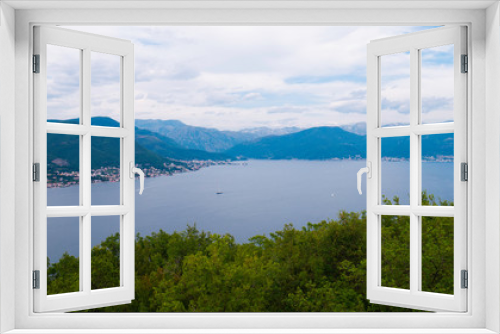 Fototapeta Naklejka Na Ścianę Okno 3D - Cloudy Bay of Kotor, Montenegro.