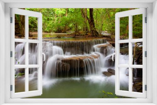 Fototapeta Naklejka Na Ścianę Okno 3D - Deep forest Waterfall in Thailand
