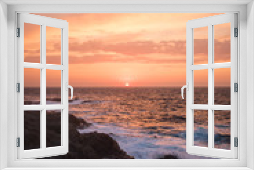 Fototapeta Naklejka Na Ścianę Okno 3D - Magical sunset over the Aegean Sea in Ikaria