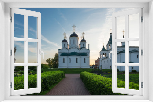 Fototapeta Naklejka Na Ścianę Okno 3D - On a summer evening on the territory of the Murom Spaso-Preobrazhensky Monastery. City Murom, Russia