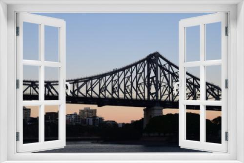 Fototapeta Naklejka Na Ścianę Okno 3D - bridge at dawn