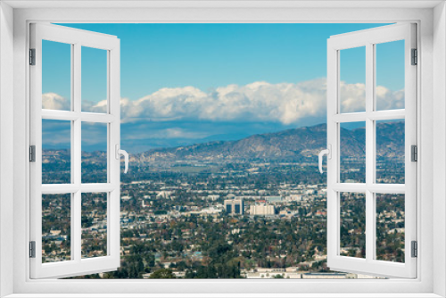 aerial view of the city. California. LA. Los Angeles. Mountain. 