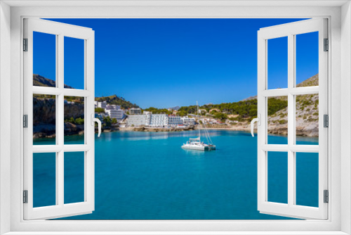 Cala San Vicente on a wonderful sunny day with crystal clear waters.