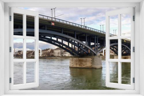 Fototapeta Naklejka Na Ścianę Okno 3D - Steel bridge over the Rhine river
