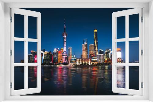 Fototapeta Naklejka Na Ścianę Okno 3D - Shanghai skyline