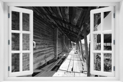 Fototapeta Naklejka Na Ścianę Okno 3D - old wooden barn abandoned business