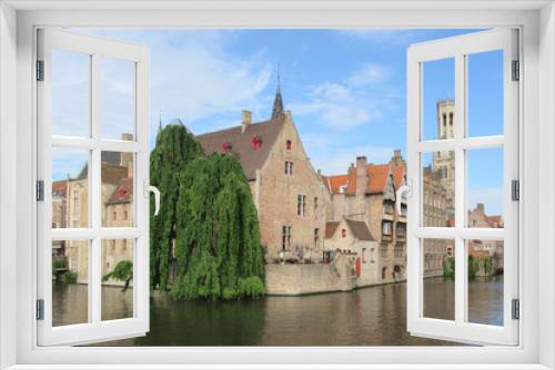 Fototapeta Naklejka Na Ścianę Okno 3D - Classic Traditional Bruges Brugge Scene Travel Tourism 