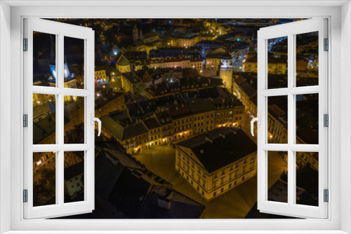 Fototapeta Naklejka Na Ścianę Okno 3D - night view of the old town