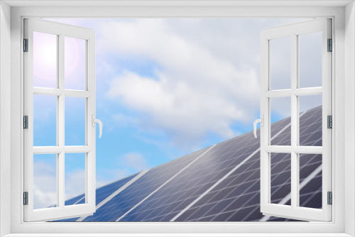Fototapeta Naklejka Na Ścianę Okno 3D - Solar panel against blue sky