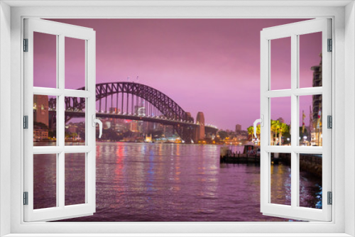 Fototapeta Naklejka Na Ścianę Okno 3D - SYDNEY, AUSTRALIA - February 2, 2020: Sydney Harbour Bridge located in Sydney, NSW, Australia. Australia is a continent located in the south part of the earth.