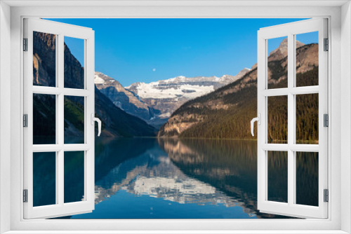Fototapeta Naklejka Na Ścianę Okno 3D - Lake Louise Reflections and Glacier