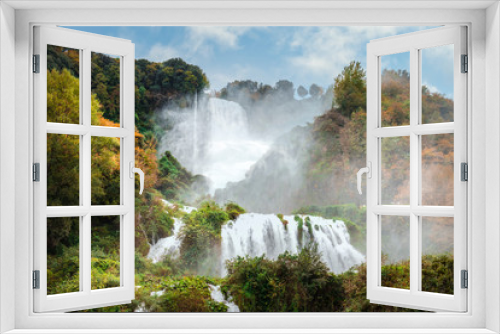 Fototapeta Naklejka Na Ścianę Okno 3D - MArmore Falls, Terni province, Umbria, Italy