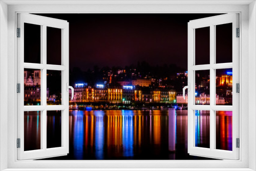 Fototapeta Naklejka Na Ścianę Okno 3D - Lucerne by night