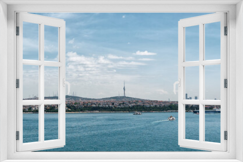 Fototapeta Naklejka Na Ścianę Okno 3D - Beautiful panoramic view of Istanbul on a clear day.