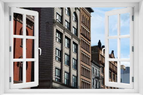 Fototapeta Naklejka Na Ścianę Okno 3D - Row of Colorful Old Buildings in the East Village of New York City