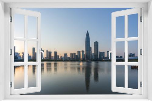 Fototapeta Naklejka Na Ścianę Okno 3D - Shenzhen Nanshan talent Park City Skyline