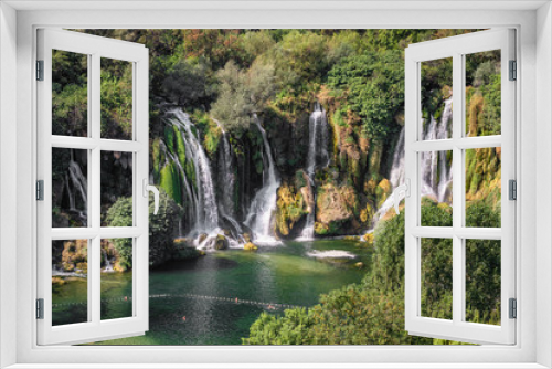 Fototapeta Naklejka Na Ścianę Okno 3D - Kravica waterfall on Trebizat river, Bosnia and Herzegovina