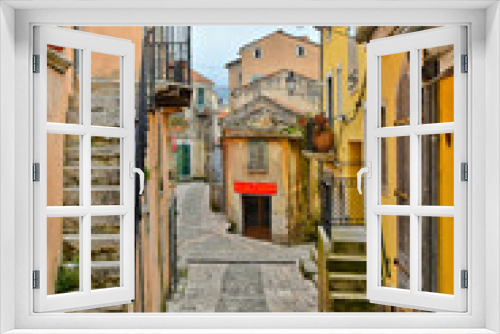 Fototapeta Naklejka Na Ścianę Okno 3D - The village of Buccino in the province of Salerno, Italy