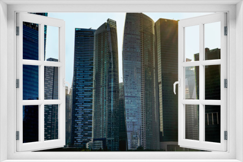 Photography of the Marina Bay-Financial Centre. Singapore.