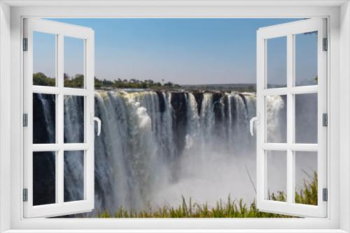 Fototapeta Naklejka Na Ścianę Okno 3D - Victoria Falls from the Zimbabwe side of the Zambezi river